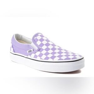 Vans Lavender Checkered Slip-On Sneakers